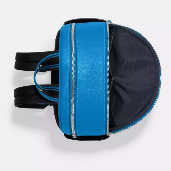 New w/Tag Court Backpack In Signature Canvas  Khaki/Racer Blue Below $450 Retail - Picture 4 of 5